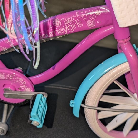 Journey Girls Bike with Streamers, Basket, and Wheels that Roll for 18-Inch Jour - Picture 6 of 6